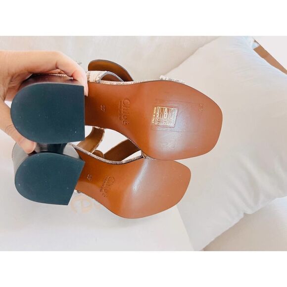 Chloe Candice sandals in Eternal Grey size 37 - Picture 9 of 11